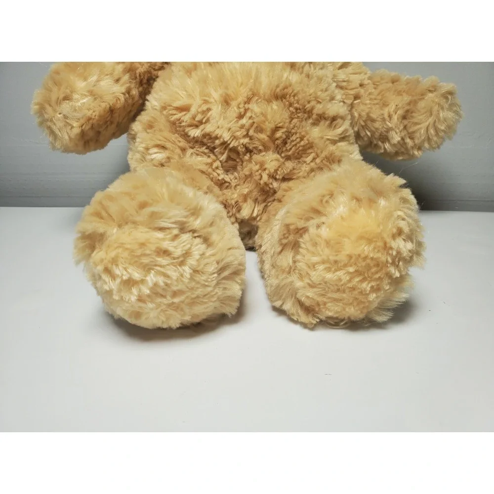 Gund Baby Beginnings Teddy Plush cream tan‎ brown heart Fluffy stitched